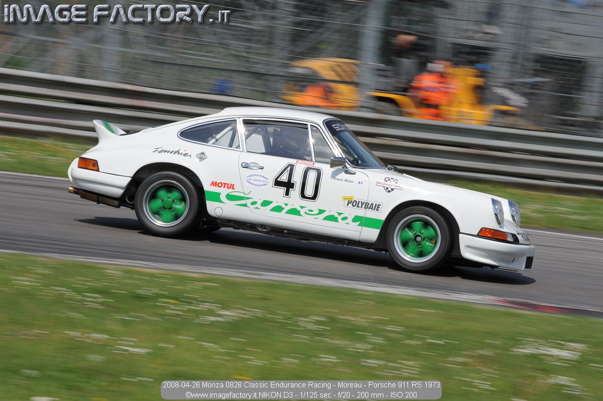 2008-04-26 Monza 0828 Classic Endurance Racing - Moreau - Porsche 911 RS 1973